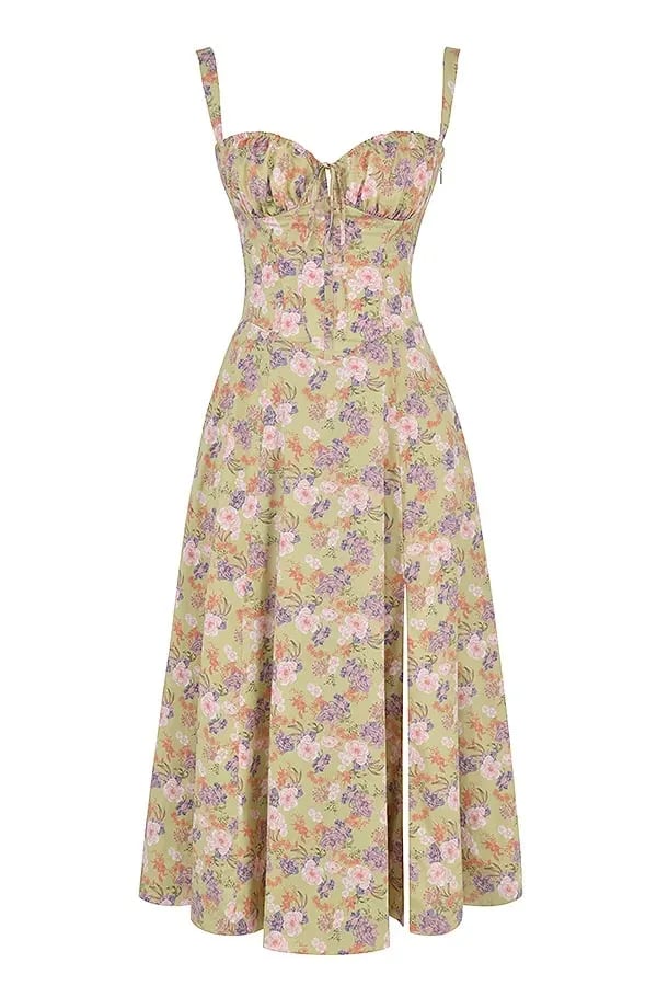 Last Day 49% OFF🔥Floral Bustier Midriff Waist Shaper Dress (Buy 2 Free Shipping)