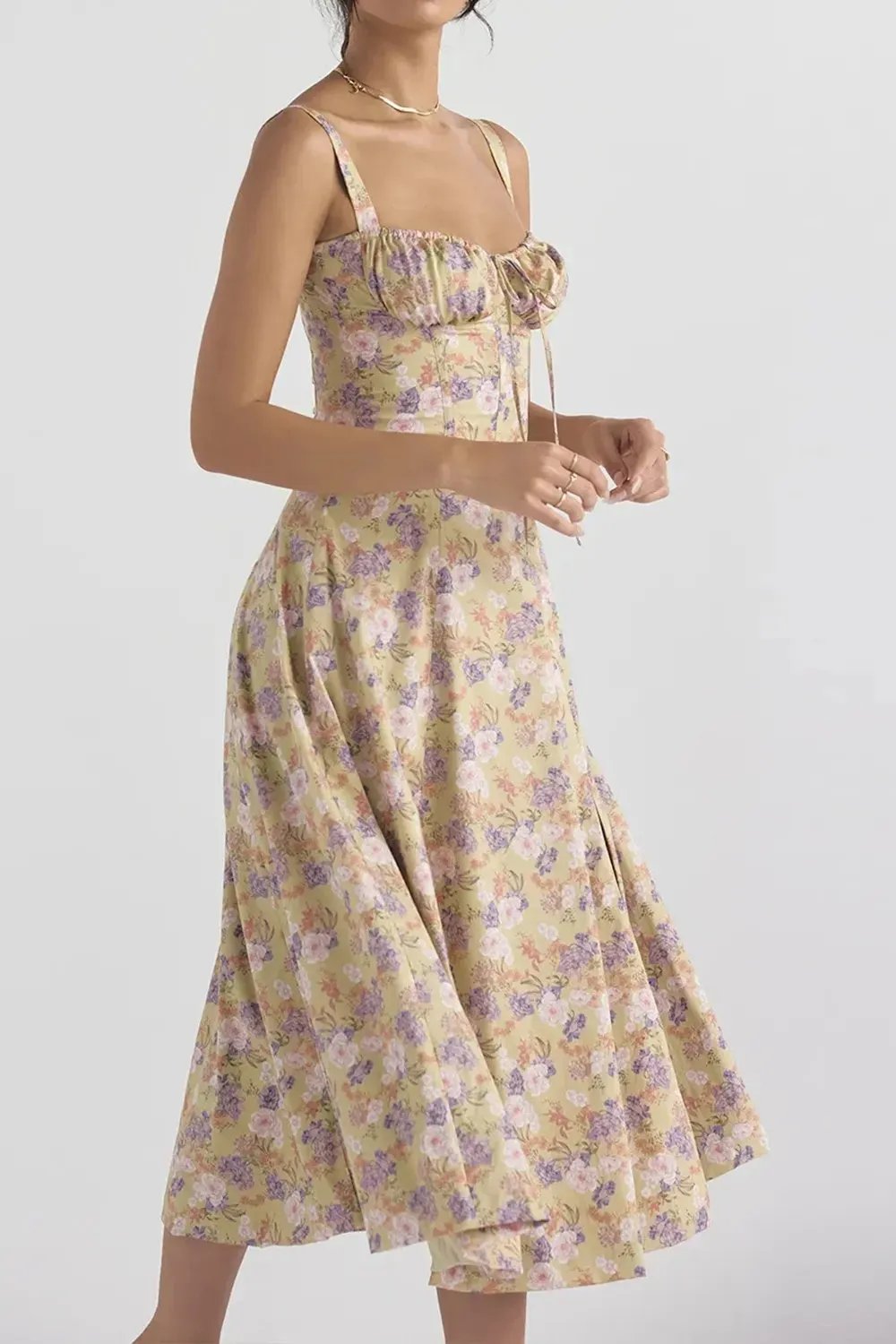 Last Day 49% OFF🔥Floral Bustier Midriff Waist Shaper Dress (Buy 2 Free Shipping)