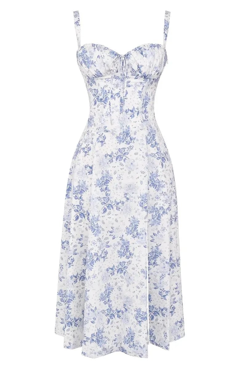 Last Day 49% OFF🔥Floral Bustier Midriff Waist Shaper Dress (Buy 2 Free Shipping)